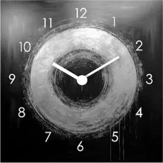 Wanduhr , Schwarz, Goldfarben , Glas , 30x30x3.1 cm , Dekoration, Uhren, Wanduhren