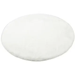 Hochflorteppich , Creme, Weiß , Textil , Uni , rund , Oeko-Tex® Standard 100 , für Fußbodenheizung geeignet , Teppiche und Böden, Teppiche, Runde Teppiche