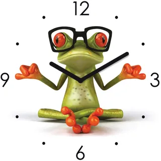 Wanduhr , Multicolor , Glas , Dekoration, Uhren, Wanduhren