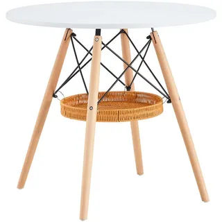 stilvora Küchentisch Ø 80 cm weiß