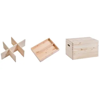 Zeller Aufbewahrungskiste 40 x 30 x 24 cm 3-tlg. beige