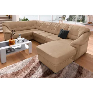 sit&more Wohnlandschaft »Savona U-Form, B: 320 cm« optional Bettfunktion, Federkern, braun