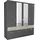 Drehtürenschrank Bremen 181 x 199 x 58 cm Grau