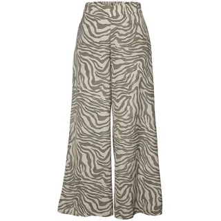 LASCANA Webhose aus Satin mit Animaldruck figurumspielend grün 34