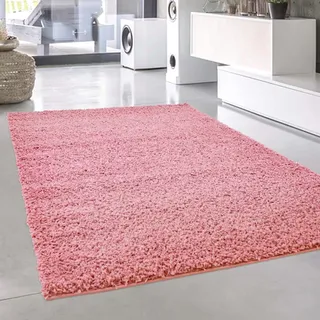 Carpet City Hochflor-Teppich »Pastell Shaggy300« rechteckig 30 mm Höhe Shaggy Hochflor Teppich, Uni Farben, Weich