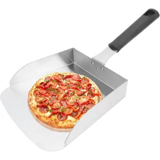 Pizzaschieber Grillschaufel, Grillzubehör, Großer Grillspatel, Blackstone-Schaufel, Edelstahl-Food-Mover-Schaufel, Burger-Spatel für Pfannengerichte und Flat-Top-Grill-Food-Mover