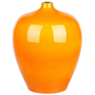 Beliani Blumenvase TERRASA Keramik 37 cm Orange