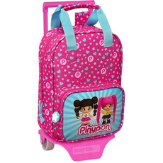 Safta PINYPON Schulrucksack 765 mit Trolley 805, ideal für Kinder jeden Alters, bequem und vielseitig, Qualität und Widerstandsfähigkeit, 20 x 8 x 28 cm, Rosa/Blau, Rosa/Blau, Estándar, Casual