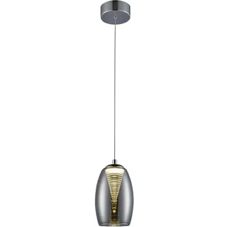Brilliant Metropolis 1-flg. 12 cm zylinderförmig chrom/weiß