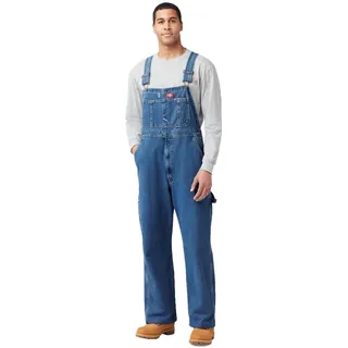 Dickies, Herren, Dickies Denim-Latzhose in Washed-Optik, STONEWASHED INDIGOBLAU, 36W / 32L