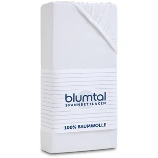 Blumtal Spannbettlaken 100/200/30 cm Weiß , Textil , Uni , 100x200 cm , Oeko-Tex® Standard 100 , Heimtextilien, Bettwäsche & Leintücher, Leintücher, Bettlaken