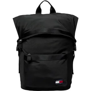 Tommy Jeans Herren Rucksack Daily Rolltop Backpack Handgepäck, Schwarz (Black), Einheitsgröße
