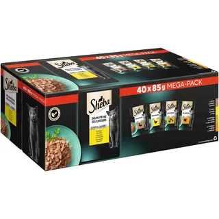 Sheba Delikatesse Geflügel Variation in Gelee 40 x 85 g