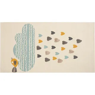 Beliani Kinderteppich mehrfarbig 80 x 150 cm Baumwolle