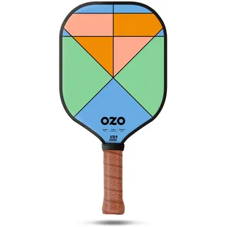 OZO Pickleball - Jupiter Fusion Chroma - USAPA Zugelassener Power-Schläger für fortgeschrittene Anfänger - Fiberglas-Oberfläche, Hybrid