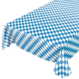 ANRO Wachstuchtischdecke Bayerische Raute Oktoberfest 180 x 140 cm | Kante: Schnittkante, Material: PVC-Beschichtung, Pflege: abwaschbar, wasserabweisend, Einsatz: Garten, Biergarten, Balkon