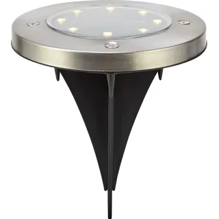 LED Solar-Bodenleuchte Faenza Ø 11,5 cm x 13,5 cm 3er-Set