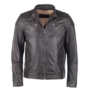 Bikerjacke JCC "Lederjacke 51167", Herren, Gr. 48, braun, Obermaterial: 100% Lammleder LEL. Futter: 100% Polyester PES., Jacken Bikerjacke