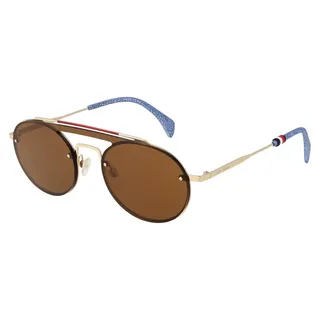 Tommy Hilfiger THF200 Sonnenbrille Damen Metall & Kunststoff Gold 99-1-145 - Gold