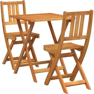 vidaXL Bistrogarnitur 3 stk. Öl-Natur Massivholz Akazie - Braun