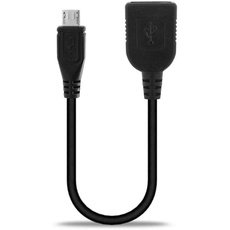 subtel® USB OTG Kabel für Huawei P Smart (2019) / P10 Lite / Y7 (2018) / Y6 (2018) / P8 Lite (2017) / P8 / Mate S / Y5 (2018) / Honor 8X Handy On The Go Adapter Micro USB Stecker auf USB A Buchse, Host Anschluss Adapterkabel PVC schwarz