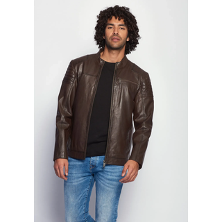 Lederjacke MAZE "Lederjacke Rocha", Herren, Gr. M, braun, Obermaterial: 100% Lammleder LEL. Futter: 100% Baumwolle CO., Jacken Lederjacke
