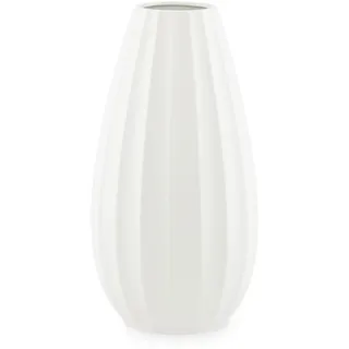AmeliaHome Vase aus Keramik Dekovase Tischvase Dekoration Cob Creme