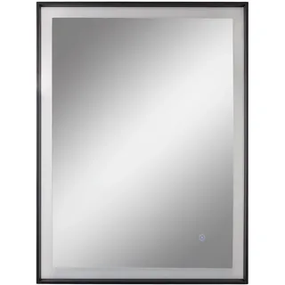 Paco Home Wandleuchte »JENNY« Neutralweiß Beleuchteter Spiegel LED Backlight Badspiegel Touch- Rechteckig IP44, schwarz