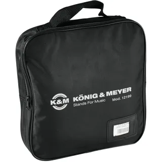 K&M 12199 Tragetasche für Laptop-Ständer - aus Nylon, Schwarz mit K&M Signet - praktisch, leicht, robust