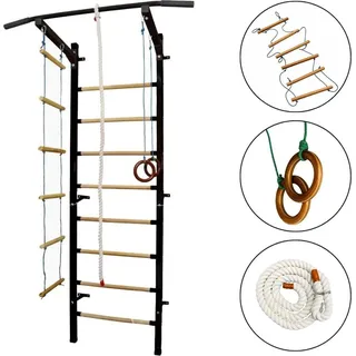 Sprossenwand Kinderzimmer Sport Child | Kletterwand Kinder | Spielplatz - Schwarz