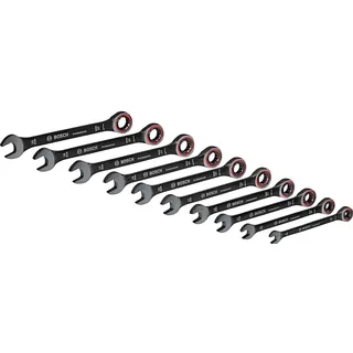 Bosch Schraubenschlüssel Set 10-tlg. (8/10/12/13/14/15/16/17/18/19 mm, Tasche)