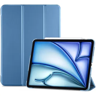 ProCase Hülle iPad Air 11 Zoll M4/M3/M2 / 10,9 Zoll 4./5.Gen Blau | Passend für Apple-Stift, magnetische Auto Sleep/Wake, dünnes leichtes Design