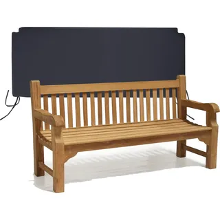 Teako Design Bankauflage 200x50 cm für Parkbank Belluno, wasserabweisend, UV-beständig, bequemes Sitzkissen für Gartenmöbel (Schwarz) - Schwarz