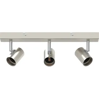 vidaXL Deckenstrahler mit Strahlern Nickel 38 x 6,5 x 11,5 cm Metall - Silber