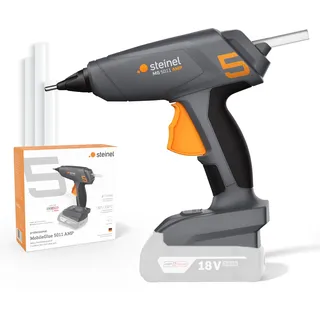 Steinel Akku Heißklebepistole MobileGlue 5011, für 18V Bosch AMPShare Akku, inkl. 3x Heißklebesticks, 2 Temperaturstufen 130°/200°C