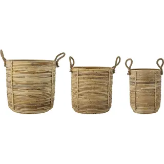 Bloomingville Aufbewahrungskorb Tesser 43 x 43 x 43 cm Rattan