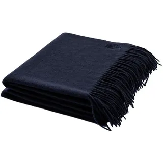 Zoeppritz Tagesdecke Classic Cashmere , Dunkelblau , Textil , Uni , 130x180 cm , Fransen , Heimtextilien, Wohntextilien, Decken, Kuscheldecken
