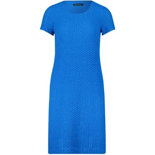 Etuikleid BETTY BARCLAY "Etuikleid mit Rundhalsausschnitt", Damen, Gr. 36, EURO, blau (mittelblau), 50% Polyamid PA. 48% Baumwolle CO. 2% Elasthan EL., Kleider Etuikleid