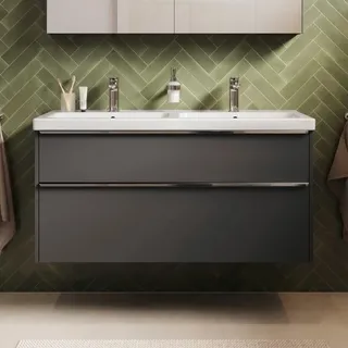 Duravit Joviva Keramik-Doppelwaschtisch mit Unterschrank 120 cm