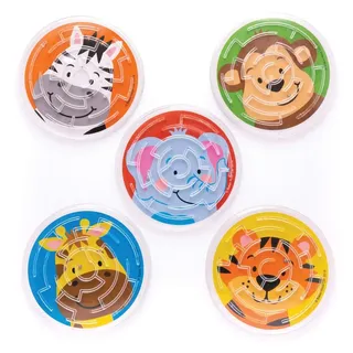Baker Ross Jungle Chums Labyrinthspiele „Dschungelfreunde“ (6er-Pack) Labyrinth- und Ballspiel Perfekt für Kindergeschenke, Halloween-Partyartikel, Pinata-Füller oder Geburtstagsgeschenke