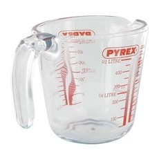 Pyrex Messbecher Glas 500 ml mit Henkel - dickwandig und robust