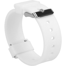 mumbi Uhrenarmband 24mm Silikon, Ersatz Armband für Uhren, Weiss