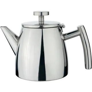 Grunwerg HTP-03DW Doppelwandige Teekanne, Edelstahl 18/10, Hochglanz Poliert, 0,35 L