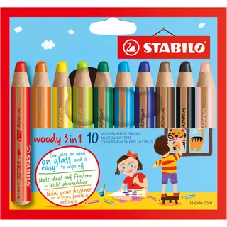 Stabilo Woody 3 in 1 Buntstifte 10 St. mehrfarbige