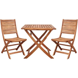 Butlers Gartenmöbel-Set (3-teilig) Somerset , Braun , Holz , Gartenmöbel, Gartengarnituren, Gartenmöbel-Sets