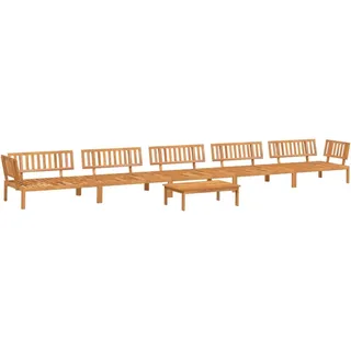 6-tlg. Garten-Sofagarnitur aus Paletten Massivholz Akazie - Braun, Bunt