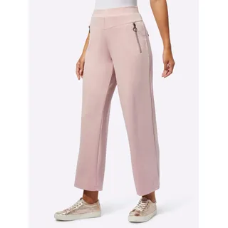 Culotte CREATION L, Damen, Gr. 36, Normalgrößen, beige (puder), 50% Modal, 44% Polyester, 6% Elasthan, unifarben, lang, Hosen Culotte