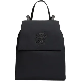 Tommy Hilfiger Damen Th Elevated Nylon Backpack Aw0aw18427 Rucksack, Black (Black)
