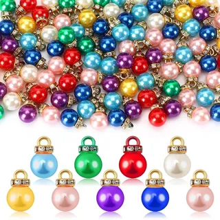 Mini Christbaumkugeln, 90 PCS Mini Weihnachtskugeln Bunt, 1 cm Glitzerkugeln Weihnachten, Kleine Weihnachtskugeln für Weihnachtsbaumschmuck, DIY Party Dekoration, Geschenke (B)