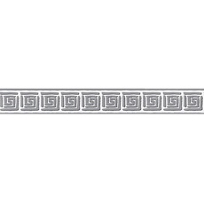 Bild von selbstklebende Bordüre Vierecke Grau-Weiß